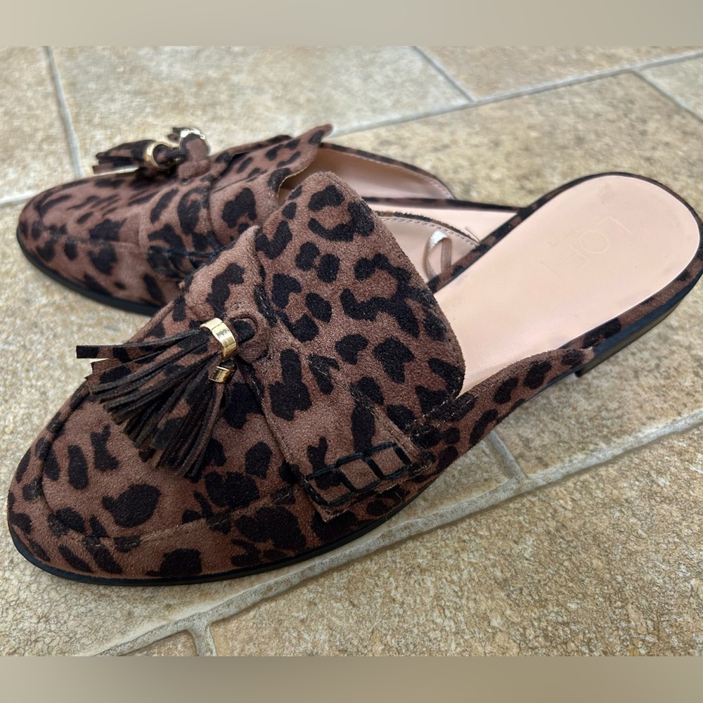 LOFT OUTLET cheetah print mules